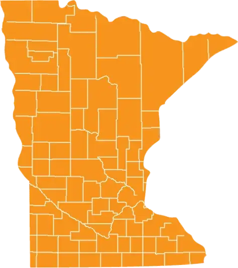 Minnesota Map Northland Landscape & Construction Service Area